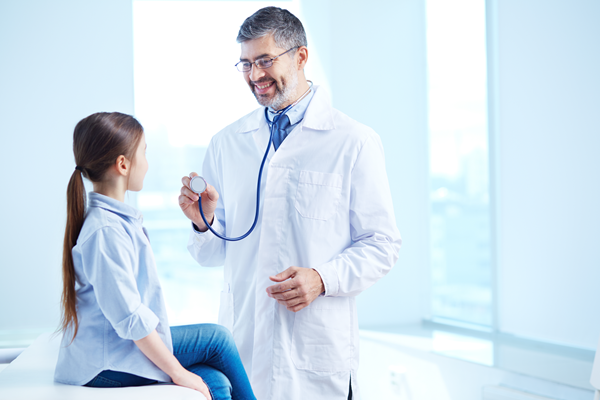 Doctor with patient